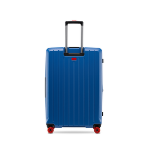 Rückansicht des BUZZ Trolleys in Ocean Blue in der Größe L für Kurzreisen und Wochenendtrips