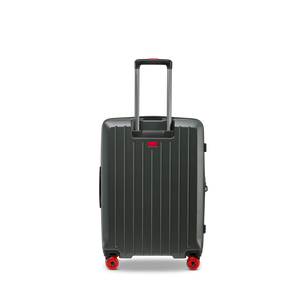 Rückansicht des BUZZ Trolleys in Olive in der Größe M für Kurzreisen und Wochenendtrips
