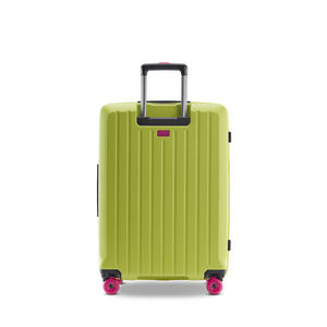 Rückansicht des BUZZ Trolleys in Lime Green in der Größe M für Kurzreisen und Wochenendtrips