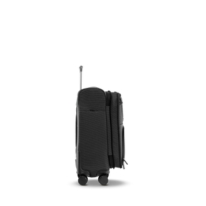 STRATIC BENDIGO LITE Stofftrolley in Black, Größe S, Seitenansicht mit geöffneter Erweiterung