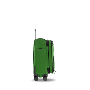 STRATIC BENDIGO LITE Stofftrolley in Green, Größe S, Seitenansicht mit geöffneter Erweiterung