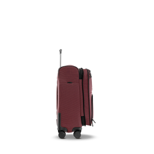 STRATIC BENDIGO LITE Stofftrolley in Redwine, Größe S, Seitenansicht mit geöffneter Erweiterung