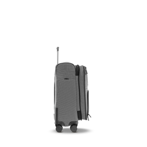 STRATIC BENDIGO LITE Stofftrolley in Silver, Größe S, Seitenansicht mit geöffneter Erweiterung