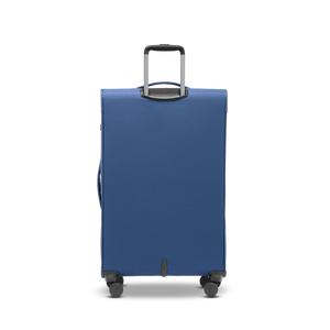 Rückansicht des Weichgepäck Trolleys LITE L in blue mit formstabilem PlexCore™ Tragrahmen-System