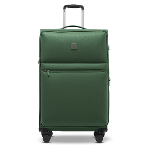 Ultraleichter Weichgepäck Koffer L LITE in dark green von vorne – 3,2 kg großer Reisekoffer mit Stratic Connect™ NFC-Chip