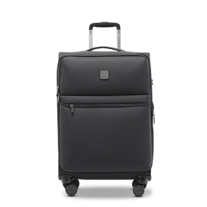 Ultraleichter Weichgepäck Koffer M LITE in black von vorne – 2,7 kg Reisekoffer mit Stratic Connect™ NFC-Chip