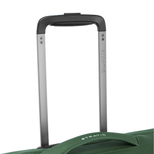 Handgepäck Trolley LITE S in dark green mit vollständig ausgezogenem, höhenverstellbarem Teleskopgestänge