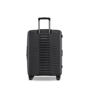 Rückseite des ultraleichten Stratic Novium ML Trolleys in Black aus strapazierfähigem Polypropylen
