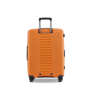 Rückseite des ultraleichten Stratic Novium ML Trolleys in Rosso Clay aus strapazierfähigem Polypropylen