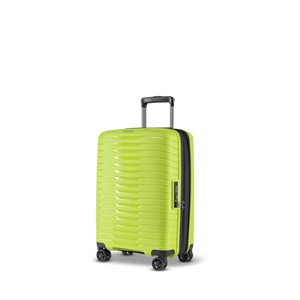 Frontansicht des NOVIUM SL Trolley S in der Farbe Lime Green aus robustem Polypropylen