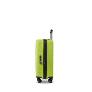 Seitenansicht des NOVIUM SL Trolley S in Lime Green mit TSA Zahlenschloss