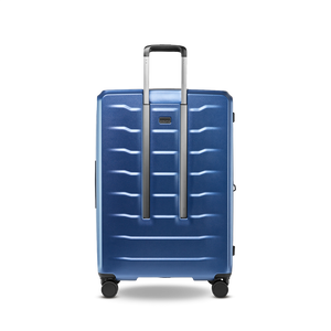 Rückansicht des PHOENIX SL Hartschalen-Trolleys L in Blau– zeigt die verstärkte Rückseite
