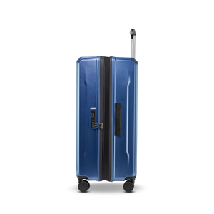 Seitenansicht des PHOENIX SL Trolley L in Dark Blue mit Dehnfalte