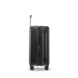 Seitenansicht des PHOENIX SL Trolley M in Schwarz mit Dehnfalte zur Volumenerweiterung