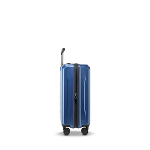 Seitenansicht des PHOENIX SL Trolley S in Blue mit ausziehbarem Teleskopgestänge