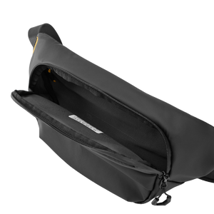 STRATIC Vibe Beltbag czarna, wnętrze – przemyślane przegródki na niezbędne drobiazgi