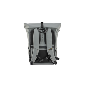 STRATIC Vibe Daily Backpack gris, face arrière avec bretelles rembourrées et sangle trolley