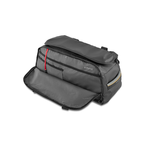 STRATIC Vibe Duffle Bag L noir, poche frontale ouverte avec porte-clés et compartiments