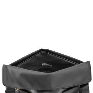 STRATIC Vibe Messenger Bag czarna, otwarta – widok na chronioną wewnętrzną kieszenia na zamek