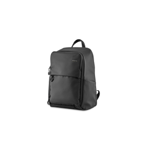 STRATIC Vibe Travel Backpack zwart schuin aanzicht – ruime handbagagerugzak voor korte reizen