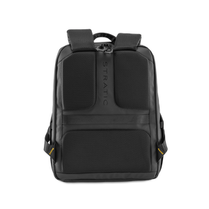 STRATIC Vibe Travel Backpack zwart – ergonomische rug en trolleylus
