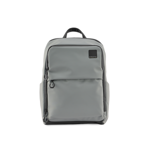 STRATIC Vibe Travel Backpack grijs vooraanzicht – waterafstotende reisrugzak als handbagage