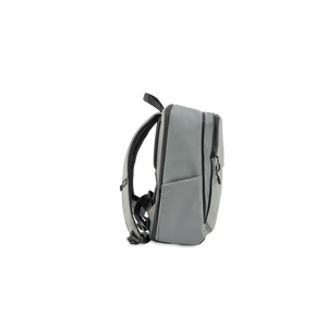 STRATIC Vibe Travel Backpack grijs met geopende uitbreidingsrits voor extra volume