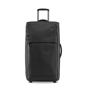 STRATIC Vibe Wheeled travel bag czarna, widok z przodu – wodoodpychająca torba na kółkach z wysuniętą rączką teleskopową