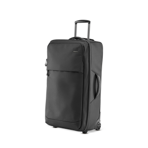STRATIC Vibe Wheeled travel bag noir, vue de face de biais – Sac de voyage polyvalent à roulettes
