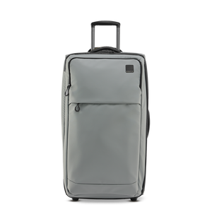 STRATIC Vibe Wheeled travel bag gris, vue de face – Sac à roulettes déperlant avec poignée télescopique sortie