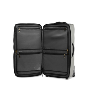 STRATIC Vibe Wheeled travel bag gris ouvert – Deux séparations en filet avec compartiments zippés