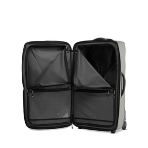 STRATIC Vibe Wheeled travel bag gris ouvert – Sangles croisées des deux côtés pour maintenir les bagages