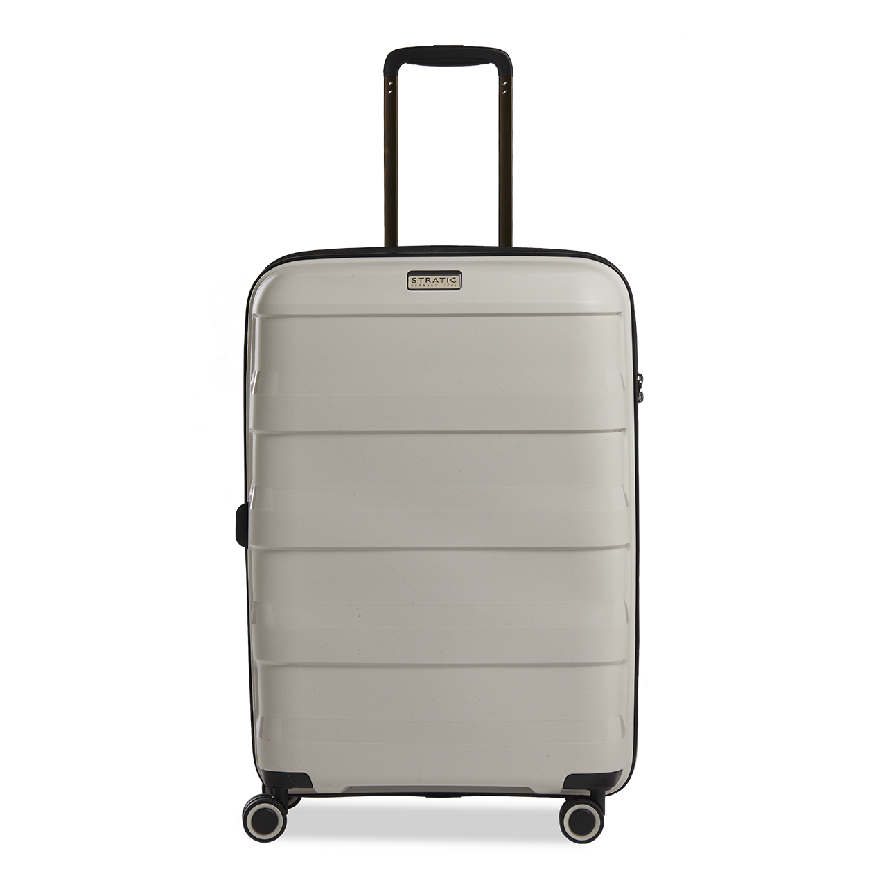 Straw + - Hartschalen Koffer Schloss, Reißverschlussvariante, dark TSA Doppelrollen, Erweiterungsfalte (75 grey cm), 4 L